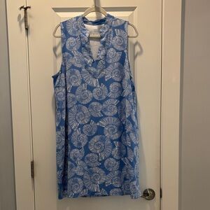 Southern Tide Blue and Cream Patterned Shirt